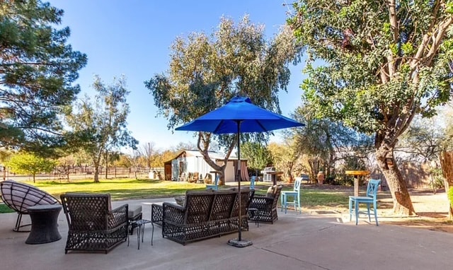 Aerial view of the Mesquite Meadows ranch